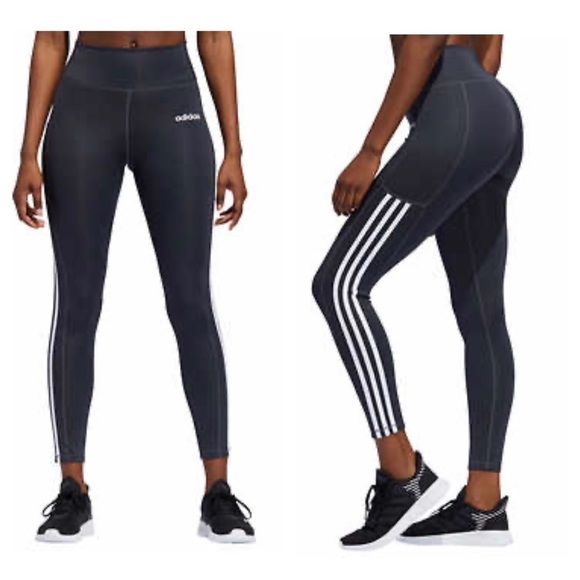 adidas Pants - LAST TWO! New Women's Adidas Striped Leggings Gray